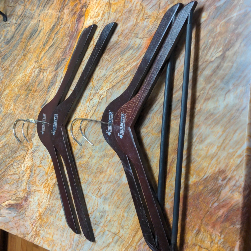 Brown Wooden Hangers by